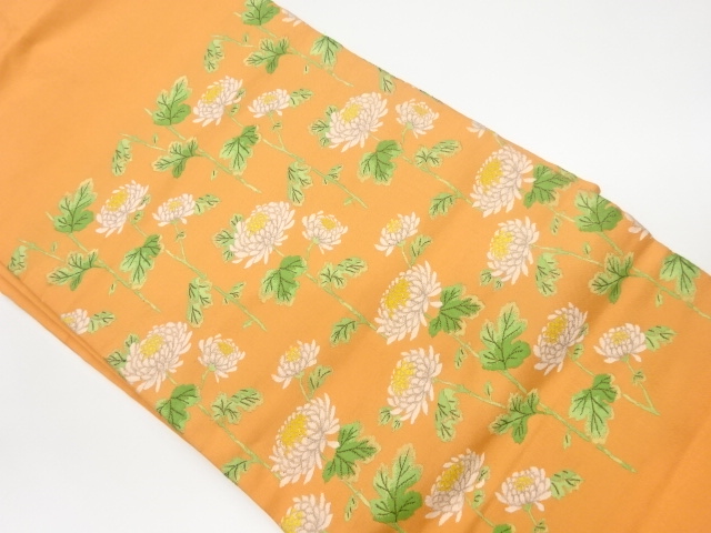 リサイクル　菊模様織出し名古屋帯